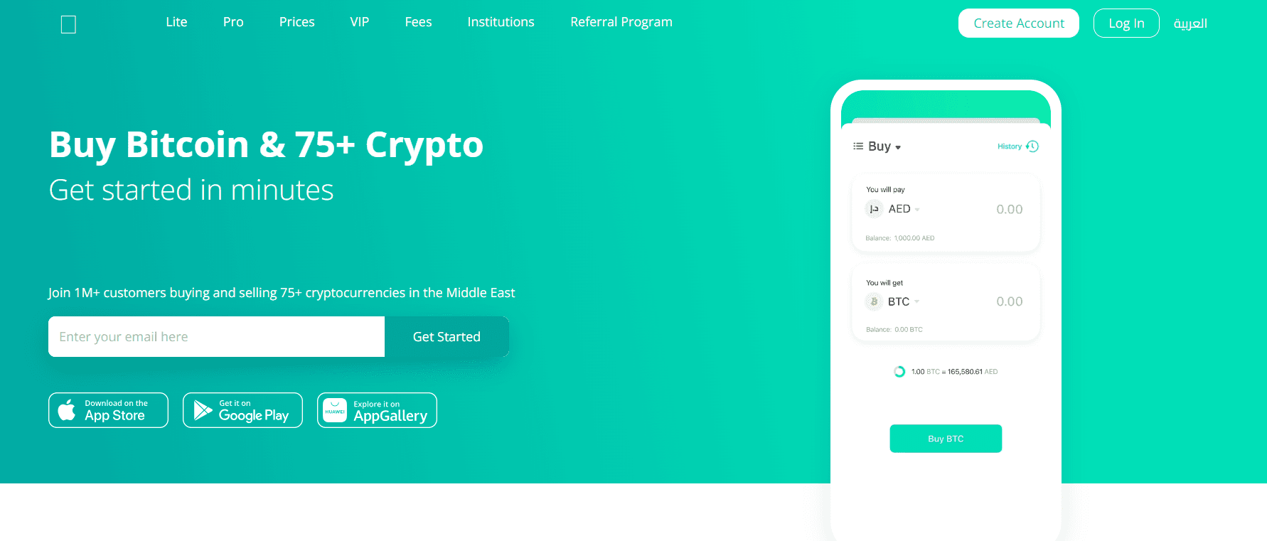 BitOasis Wallet’s website