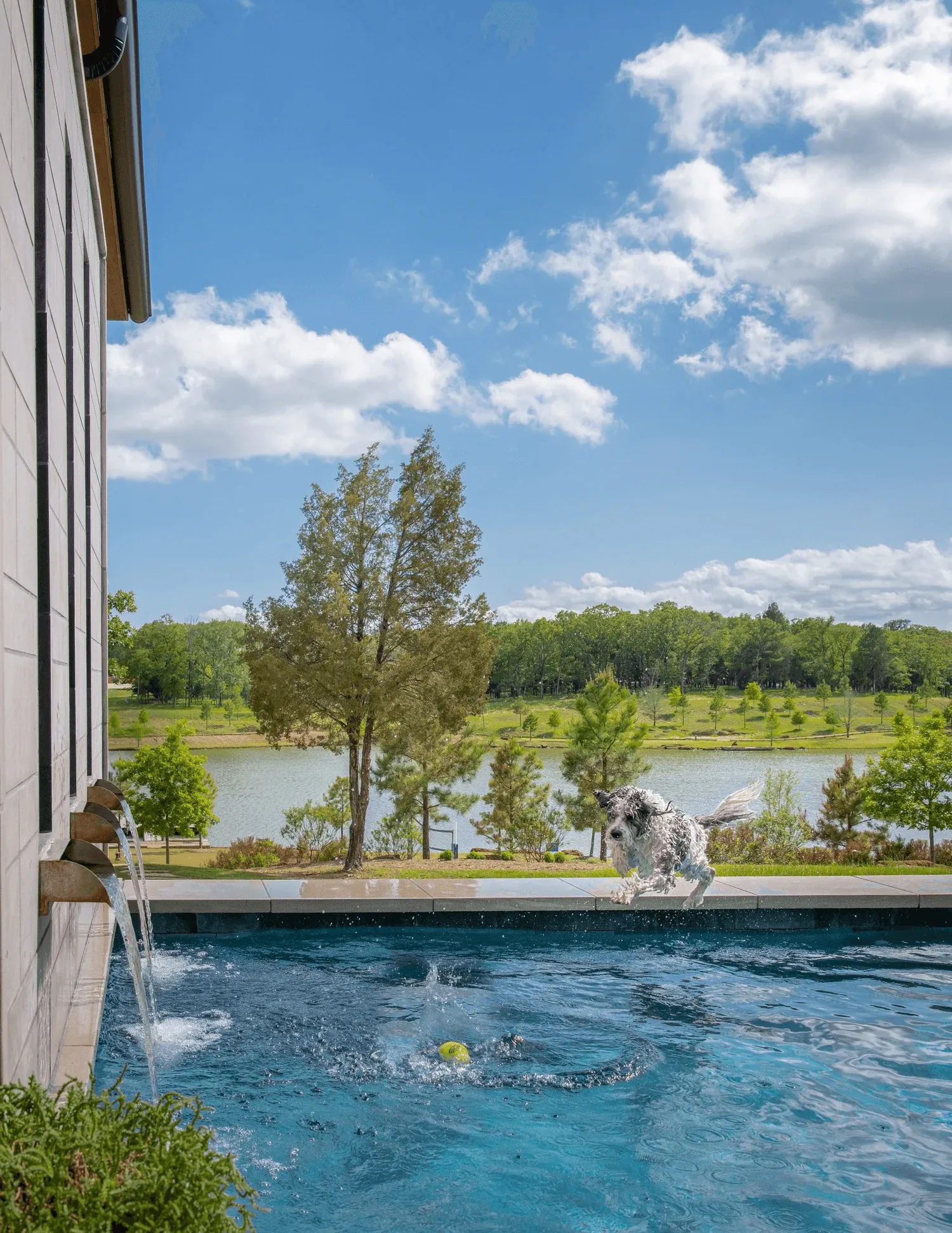 Pool lounge deck overlooking PGA golf course, The Preserve Frisco TX