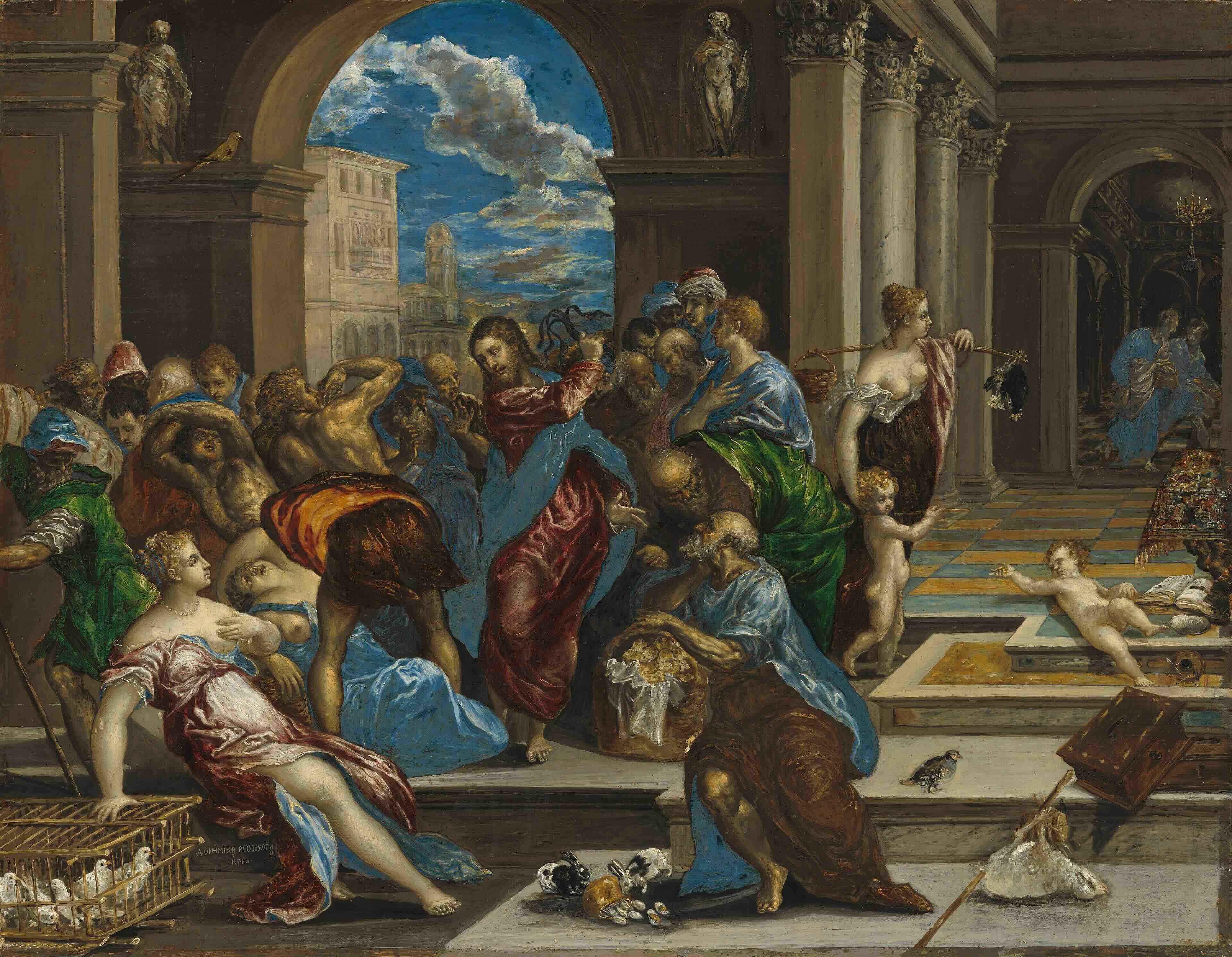 Jesús expulsando a los mercaderes del Templo