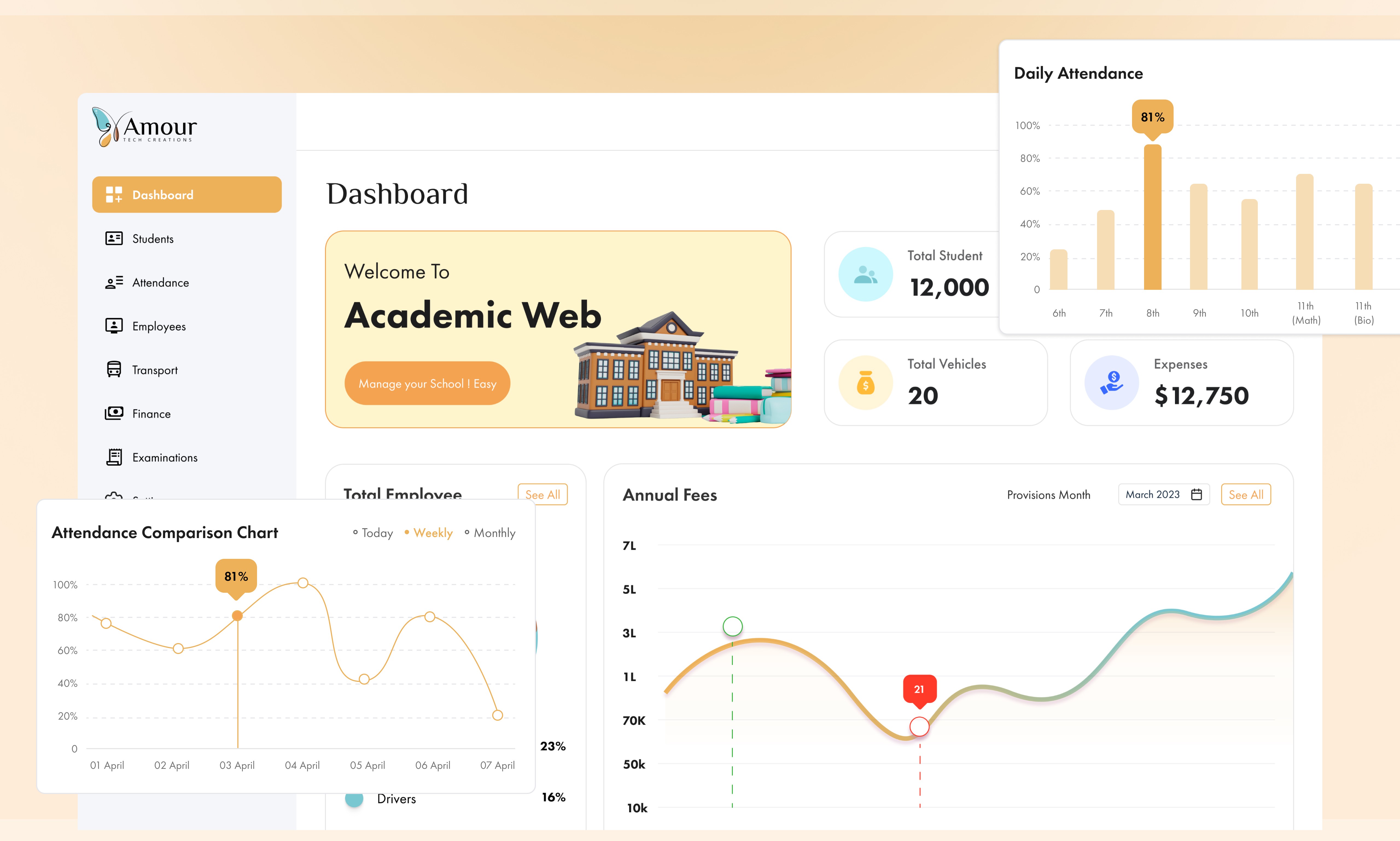 Phone showing Bloomy UI
