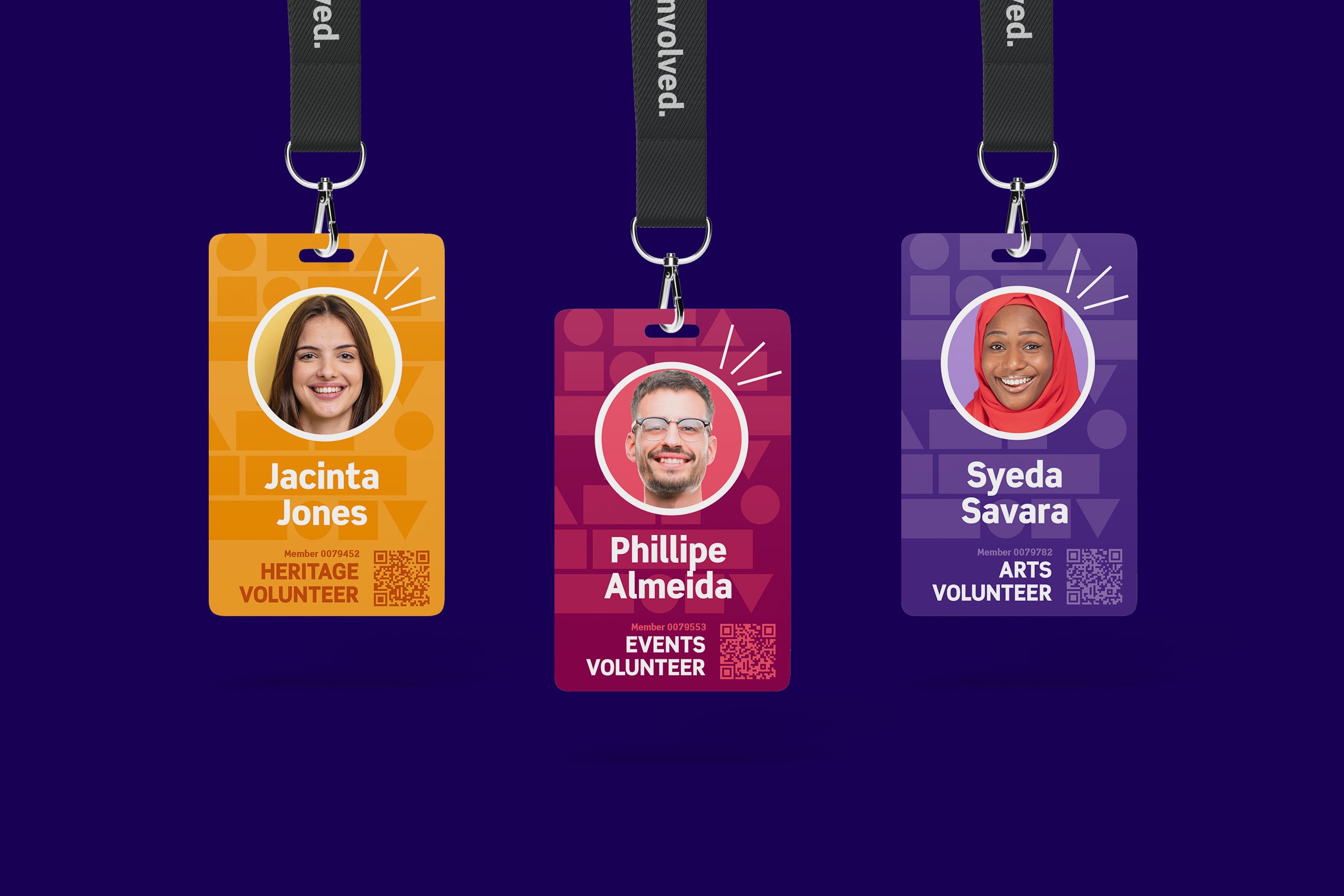 Volunteer lanyards and identity cards