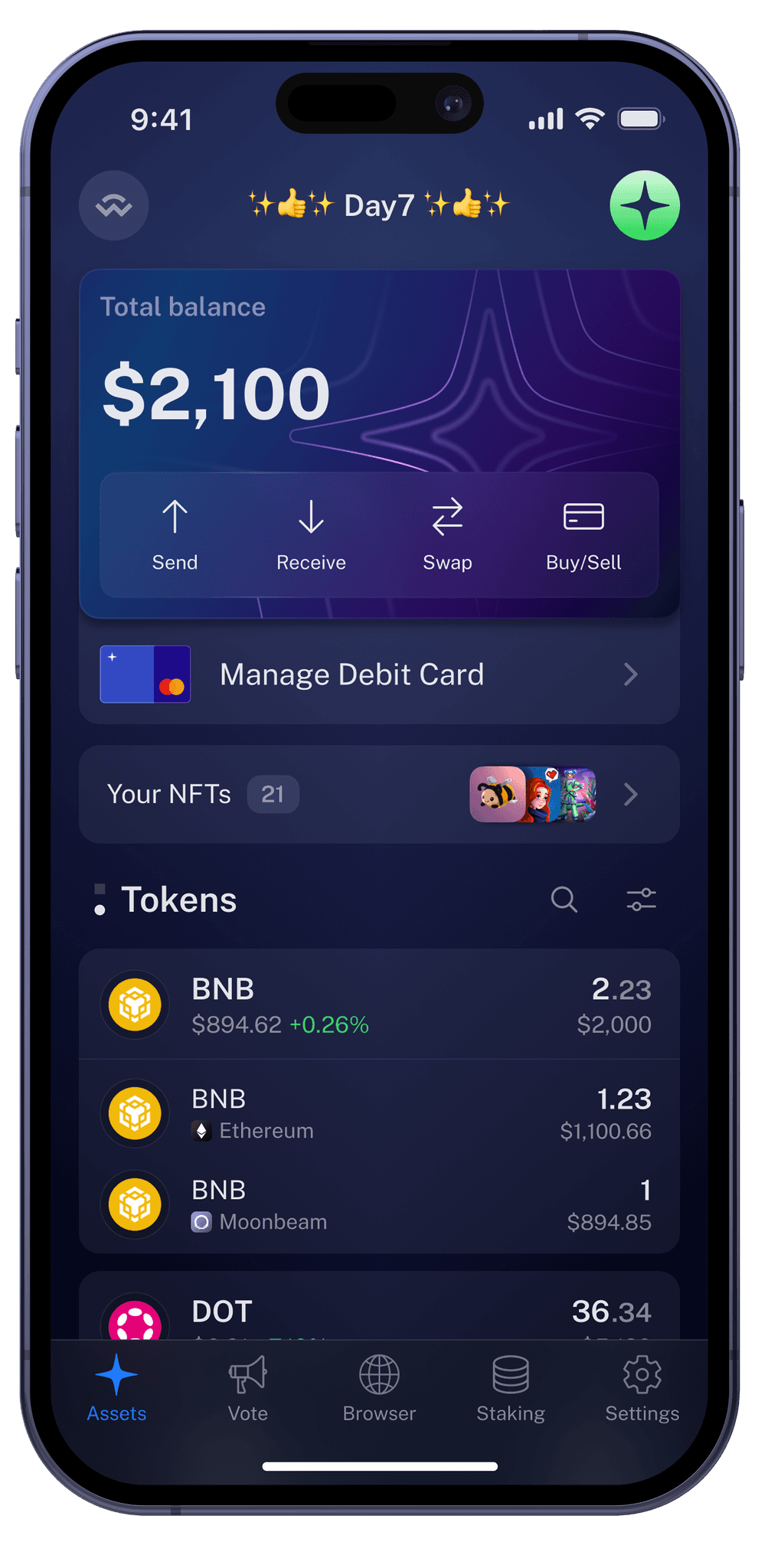 bnb wallet balance screen