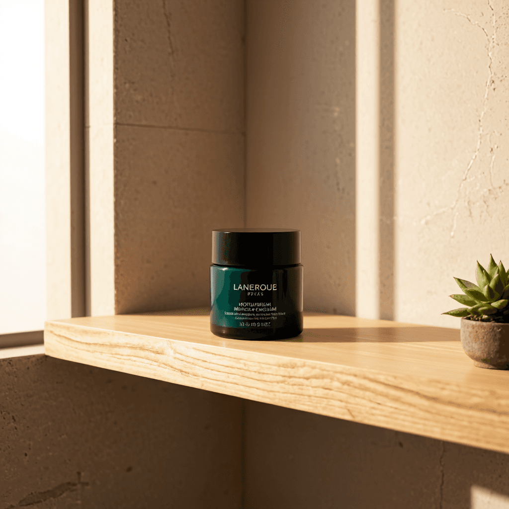 product photography of a jar of moisturizing cream