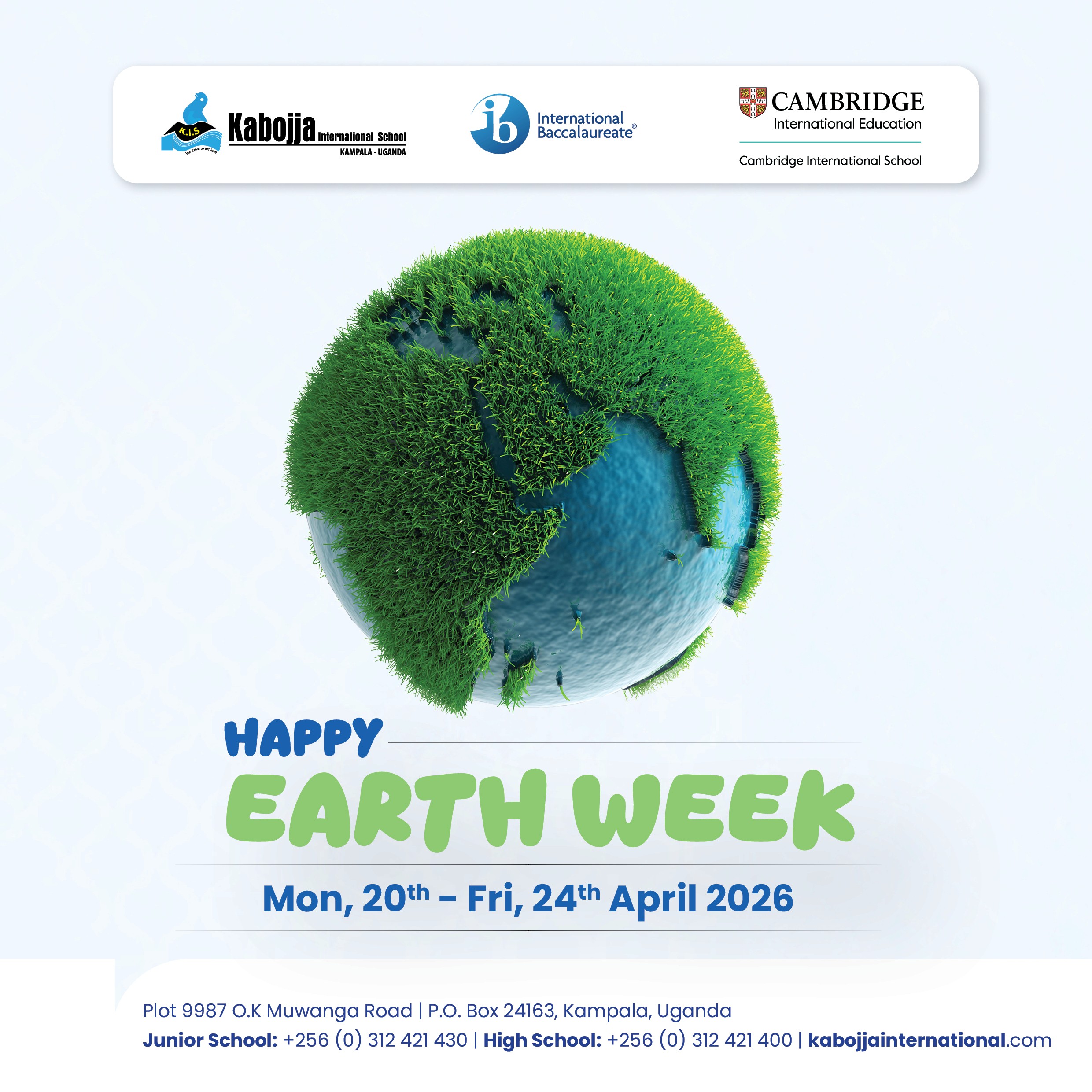 A school building stands against the backdrop of a clear sky