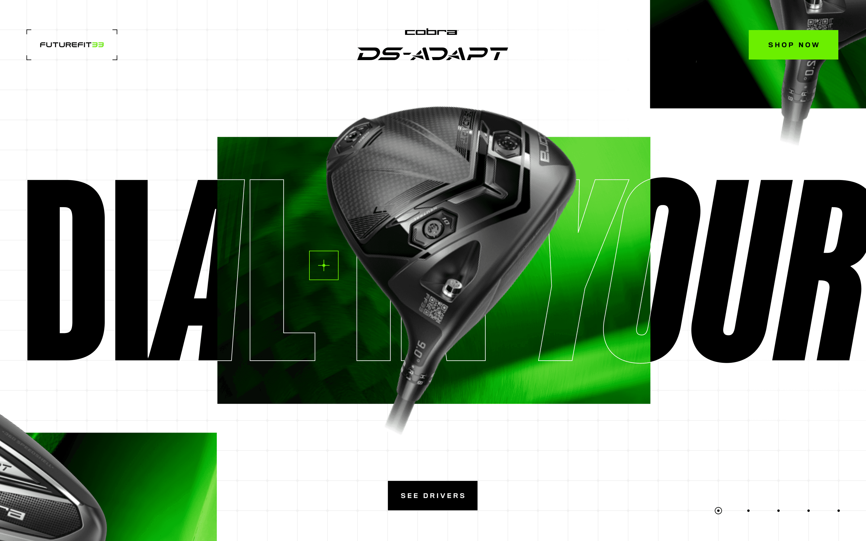 COBRA Golf DS-Adapt drivers menu navigation.