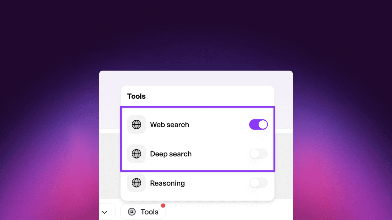 Websuche & intelligente Tools im Chat