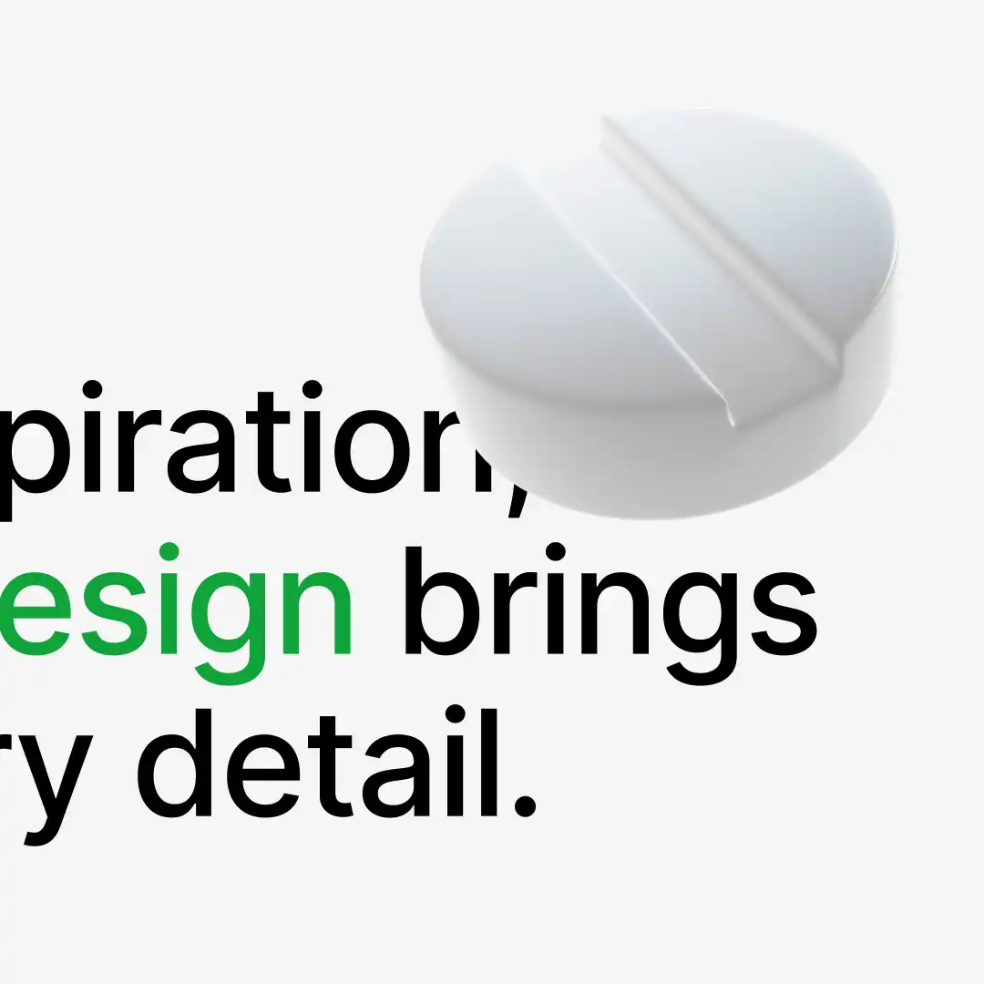 3D pill healthcare product visual for Pharmapro branding