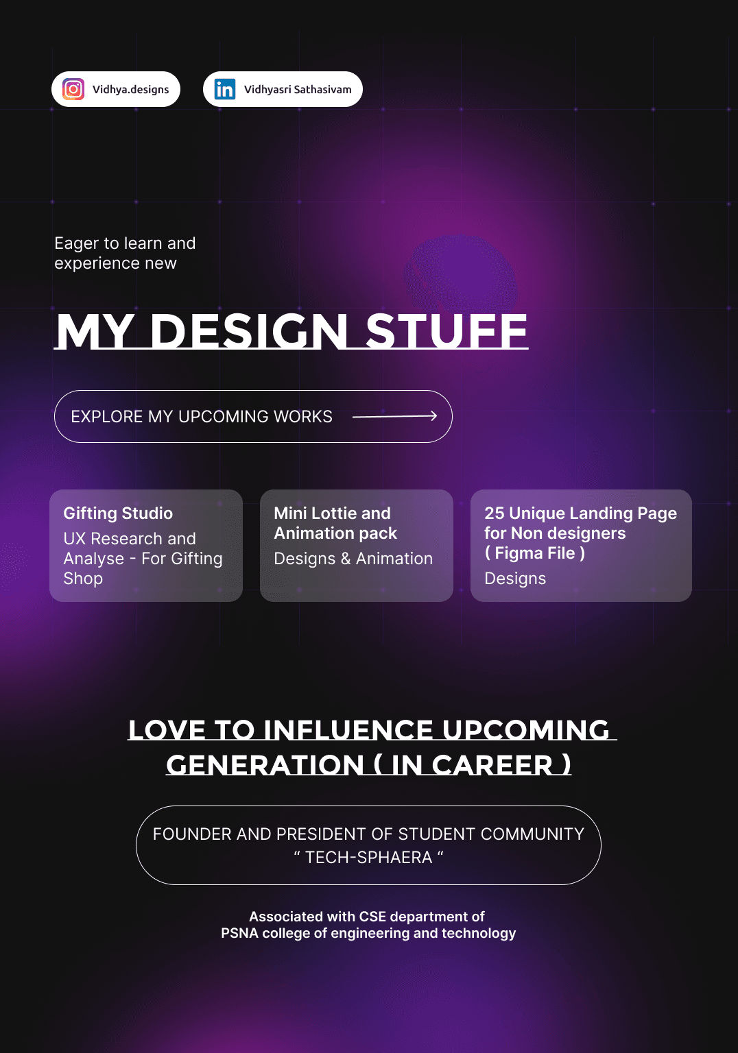 Vidhya's Upcoming Works