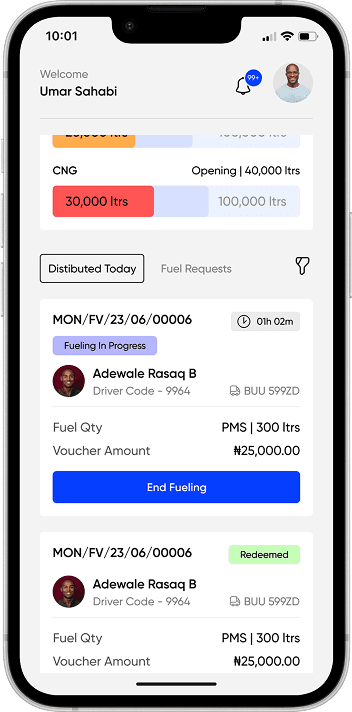 Fuel Depot Manager App — vouchers