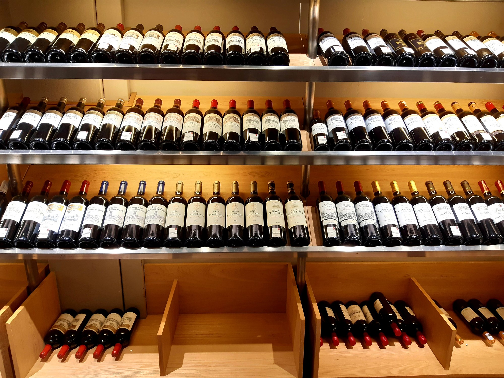 Extensive wine collection
