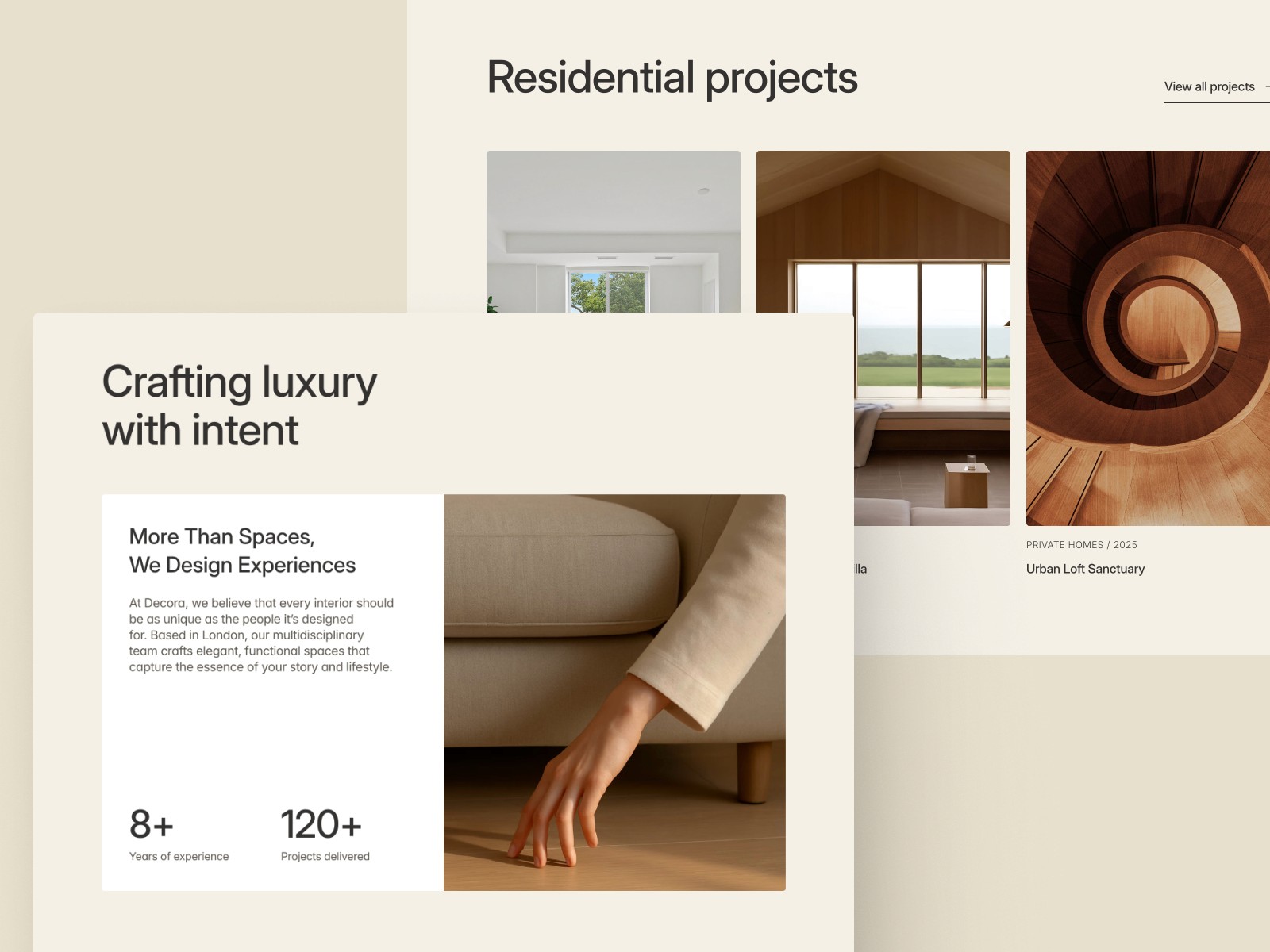 Decoraa — 极简现代建筑空间网站设计灵感