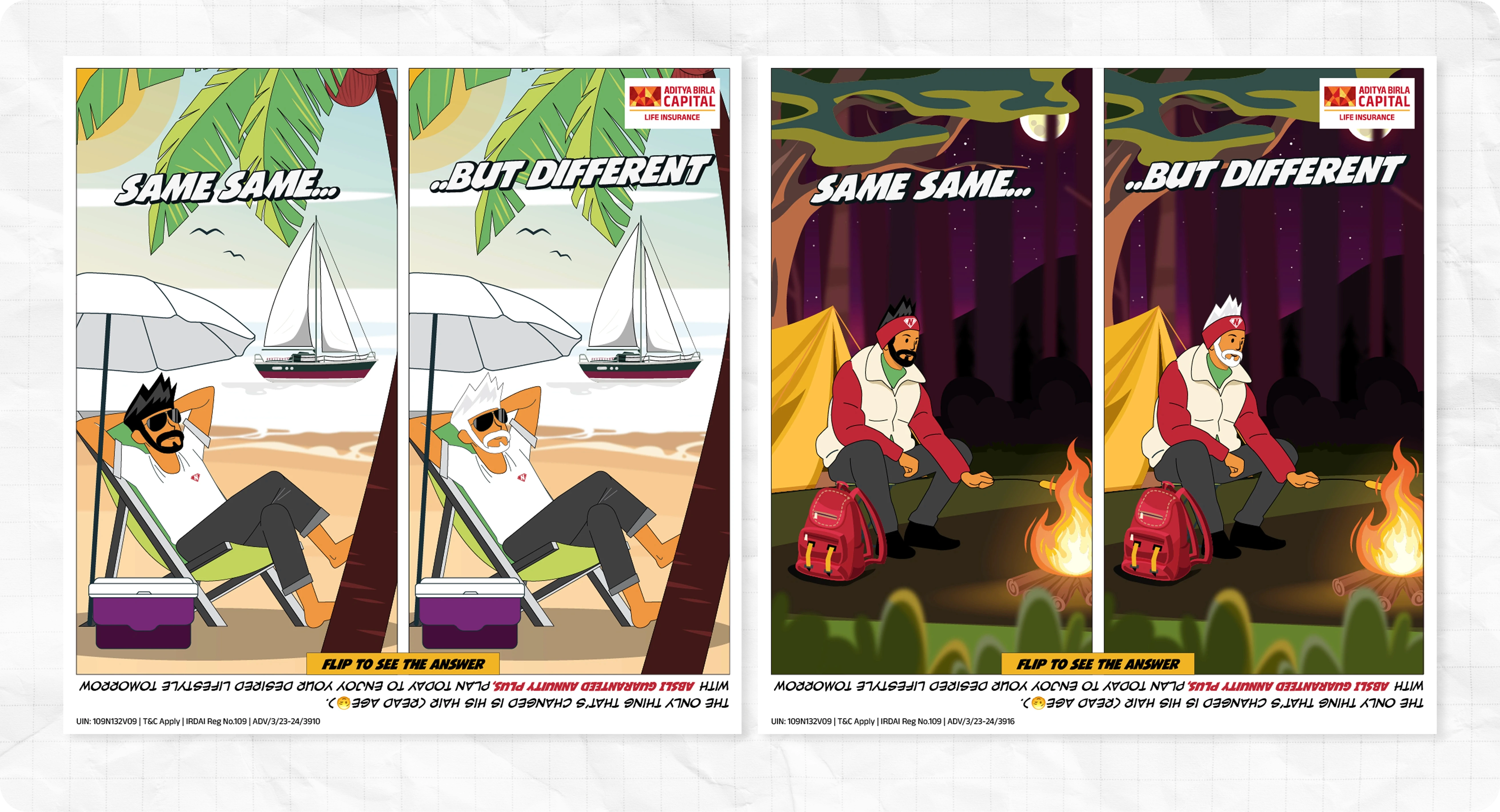 Aditya Birla Capital comic campaign comic campaign case study - hero brand visual, abstrct design