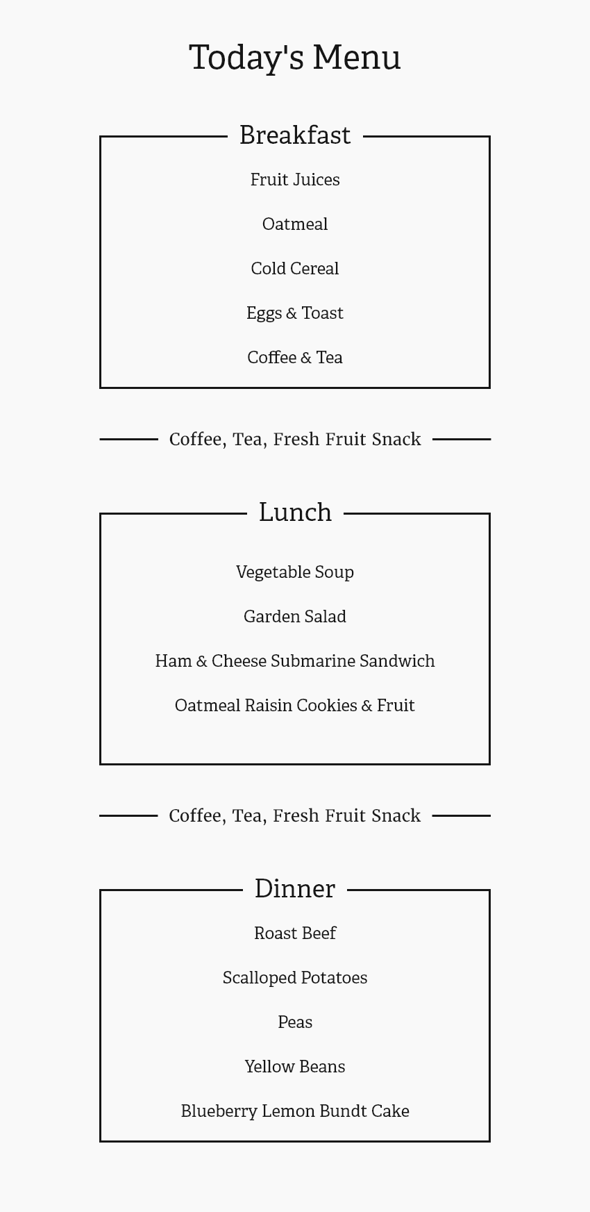 sample menu redesign 1
