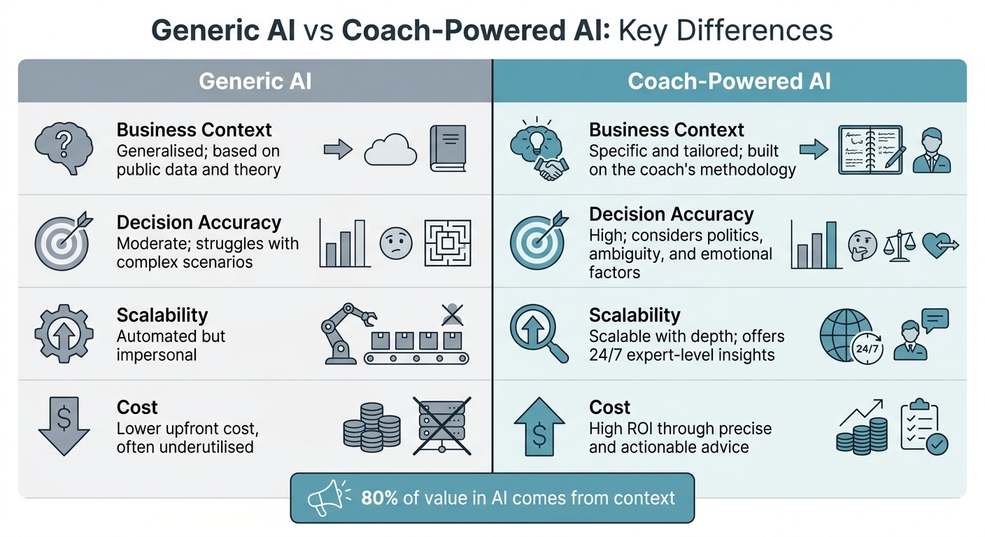 Generic AI vs Coach-Powered AI: Key Differences for Business Leaders