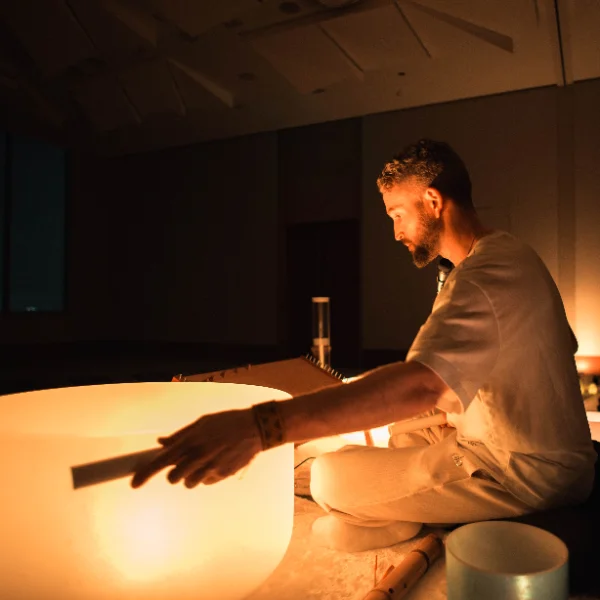 Immersive sound bath session