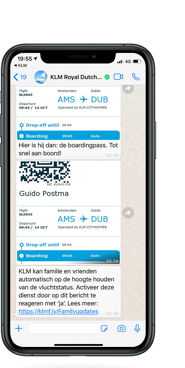 example from KLM