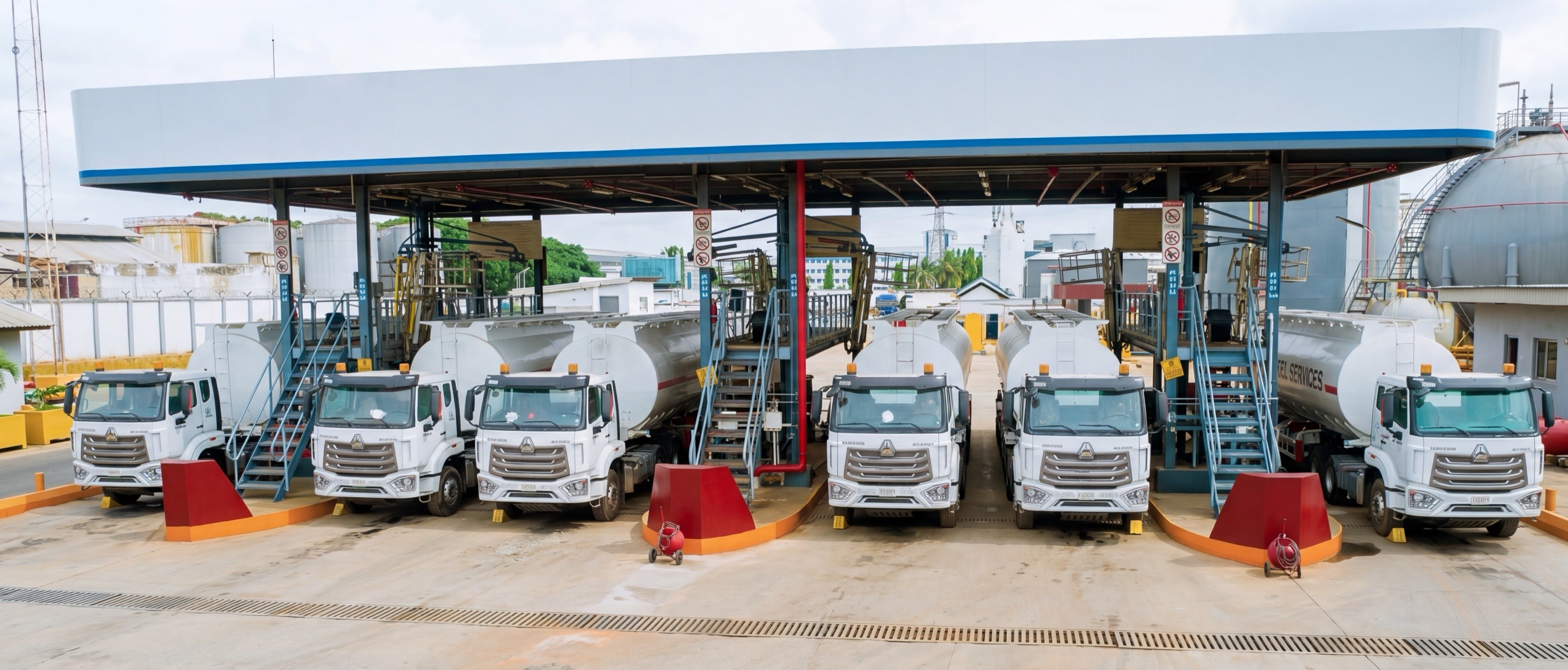 MRS Oil Nigeria depot with the tanker fleet loading