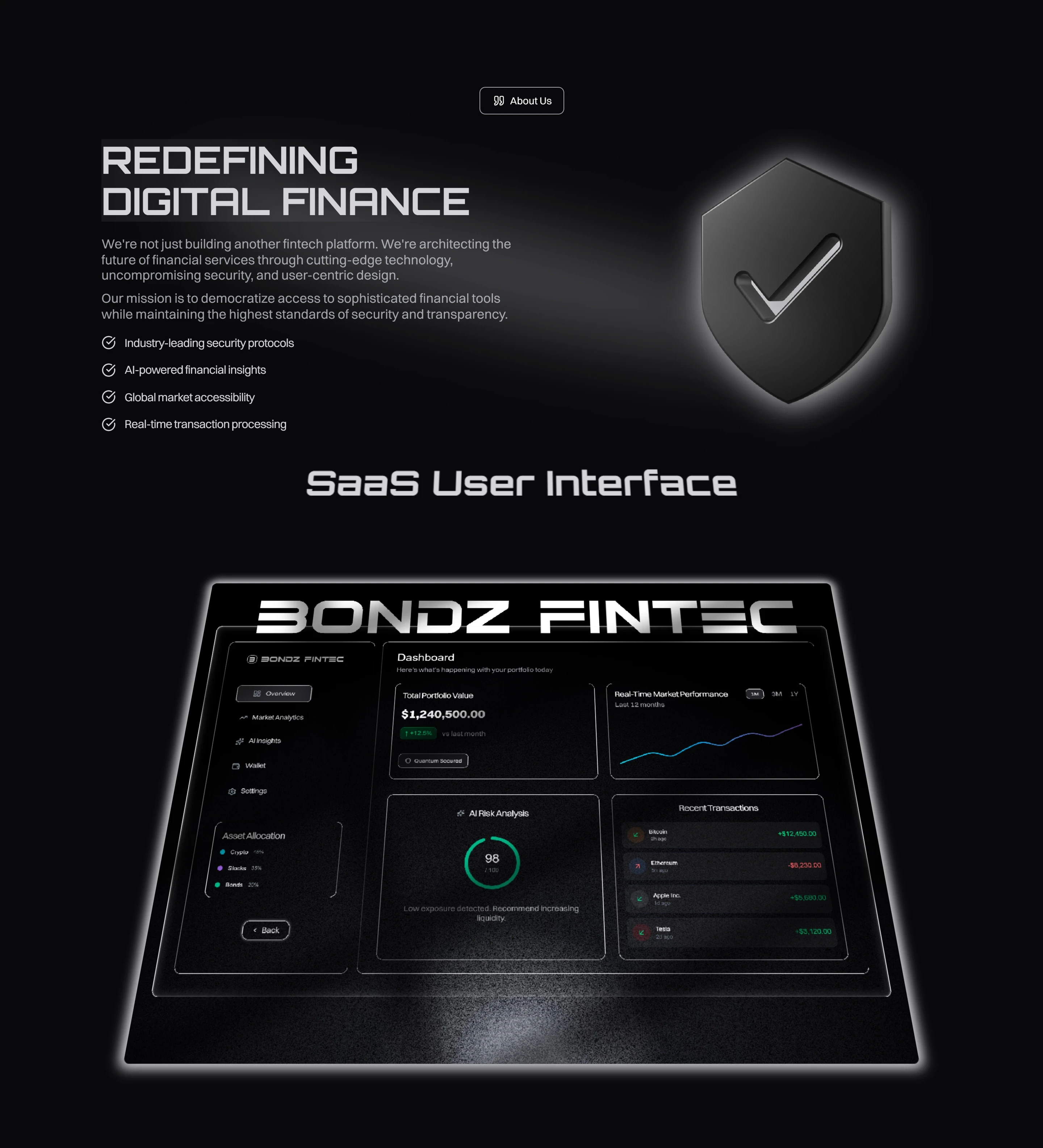 About — Mission — SaaS Dashboard UI