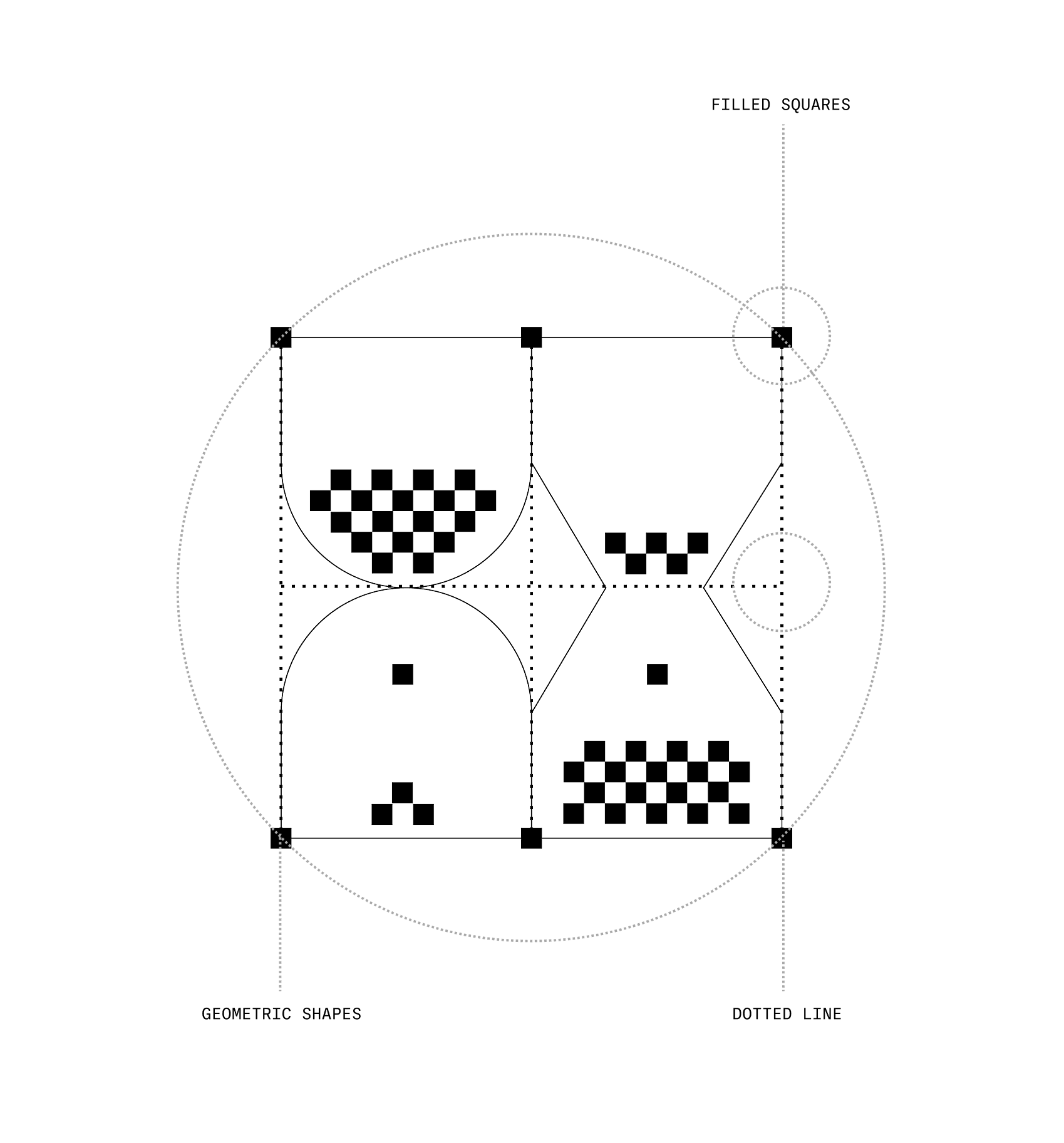 Streetside billboard with flyposters of the Batch.Works brand and illustrations