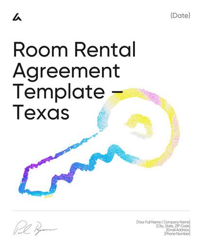 Room Rental Agreement Template – Texas