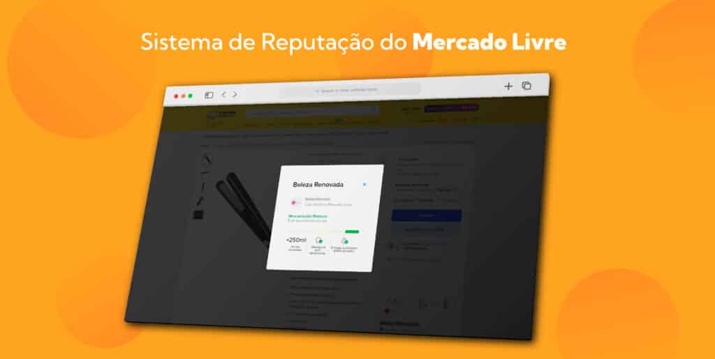 No Mercado Livre, além da avaliação visual, há destaque para os diferenciais do vendedor que pode ajustar na gestão de marketplaces.