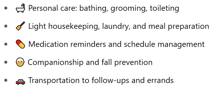 Home Care Can Provide:
