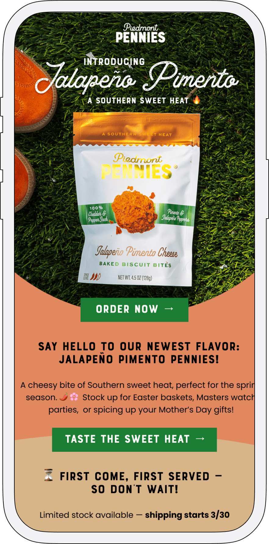 Email design for cpg food & beverage brand