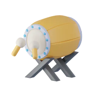Free 3D bedug drum icon for Ramadan