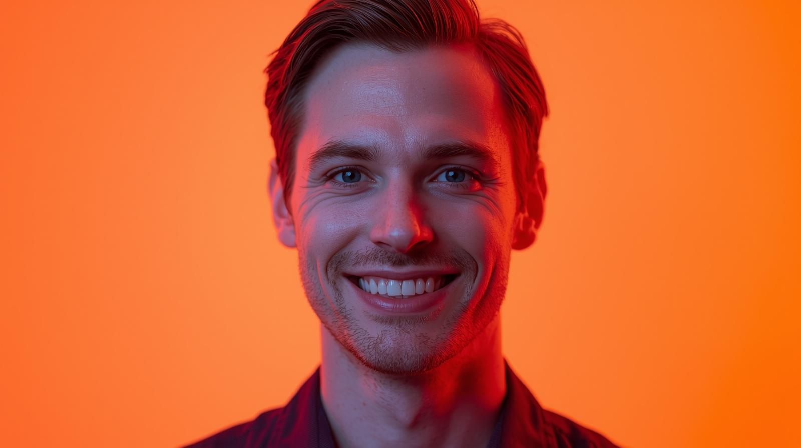 a man in a gray suit and white shirt