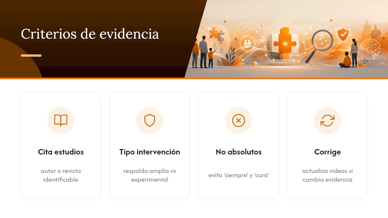 Criterios para evaluar la evidencia en videos