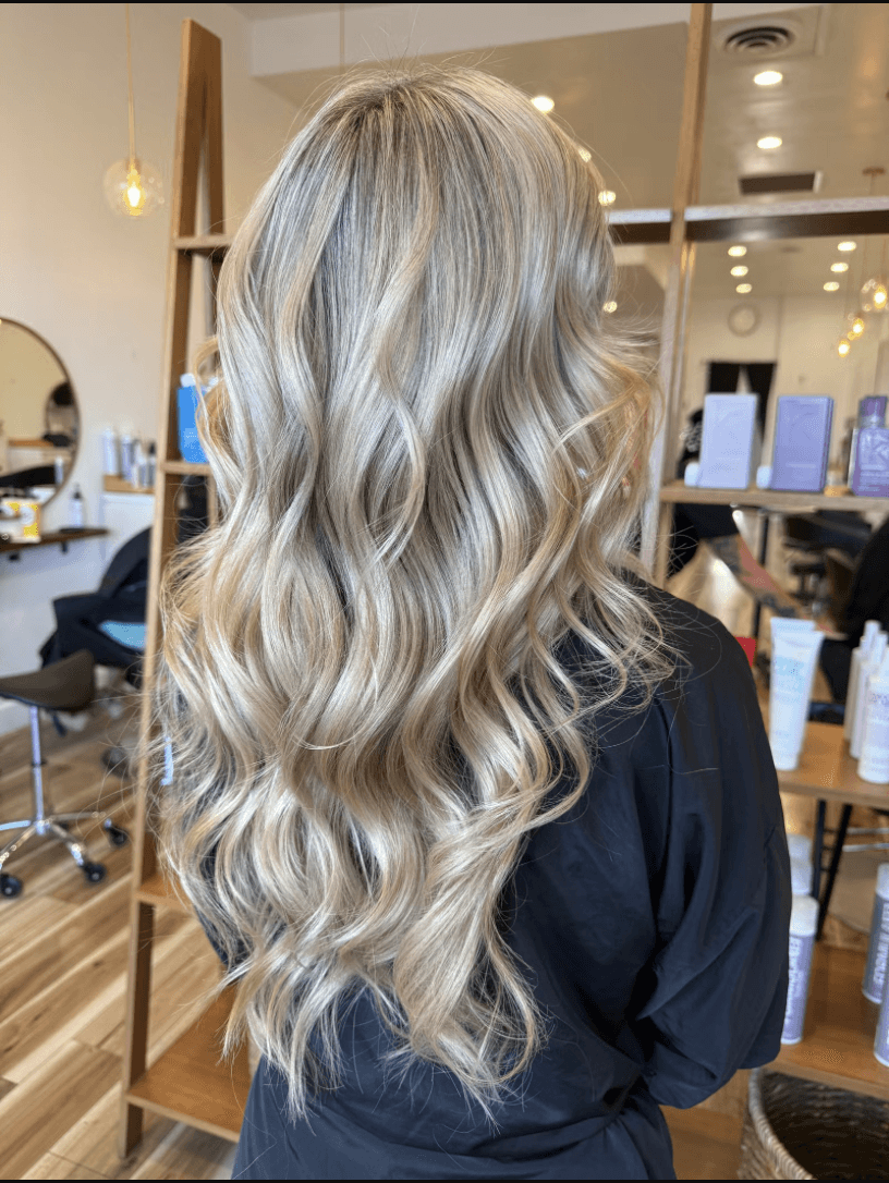 Lived-in blonde balayage by Lauren Jojola at Del Sol Hair Studio Huntington Beach