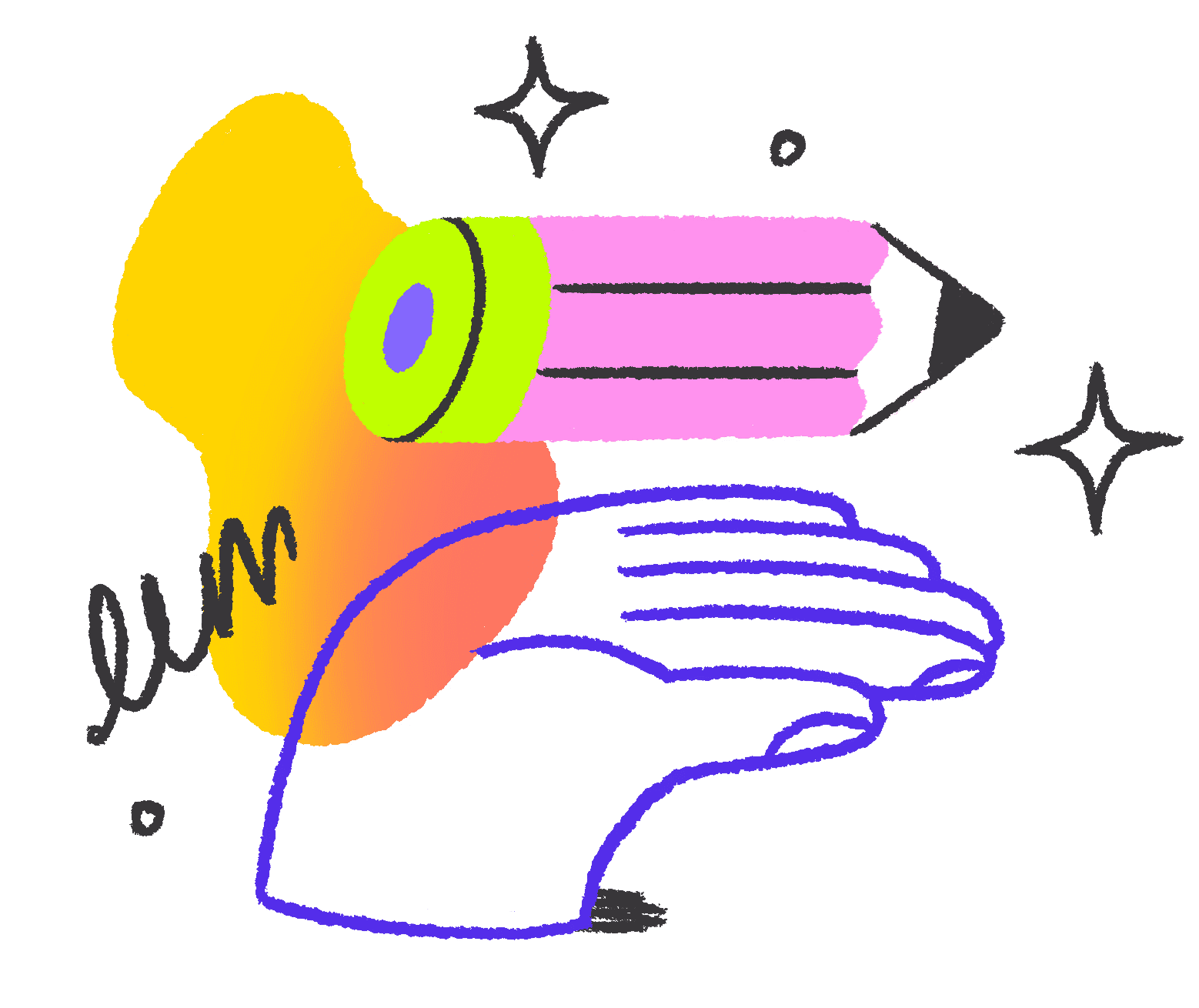 Portrait of a curly-haired man in a rust-and-white striped knit sweater under a clear blue sky—modern fashion look.