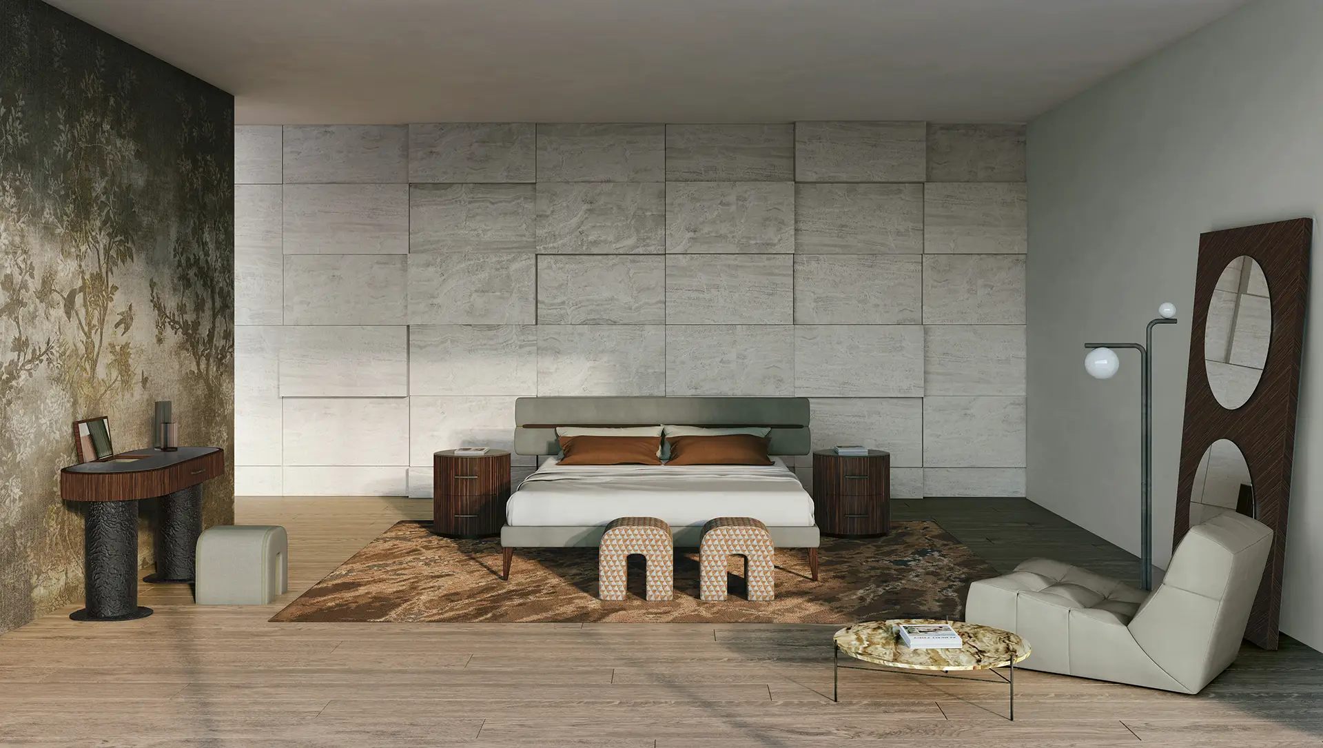 Luxury Italian bedroom furniture set for contemporary homes.