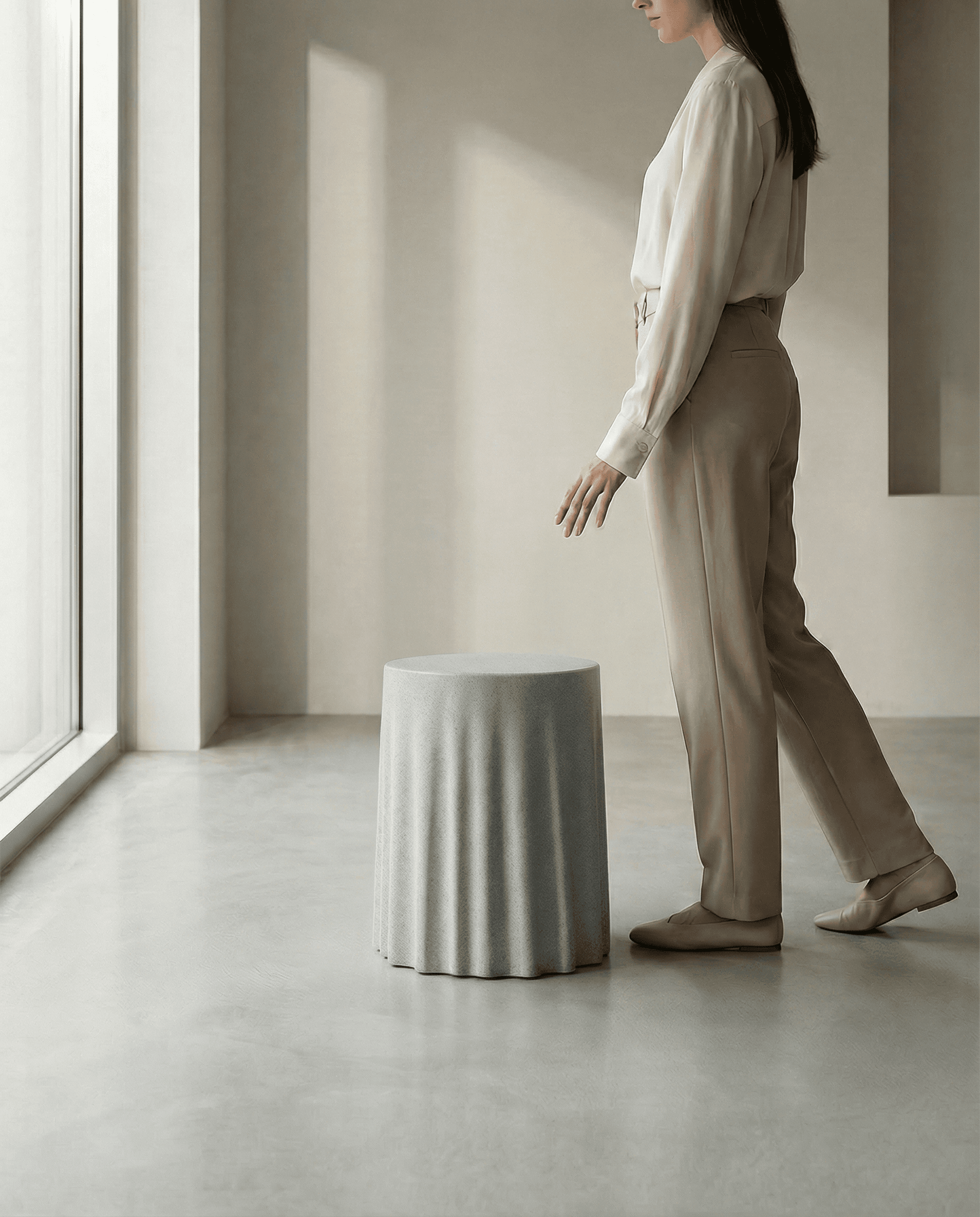 A white pump bottle surrounded by floating soap bubbles and foam, set against a soft gray background for a clean, modern look.