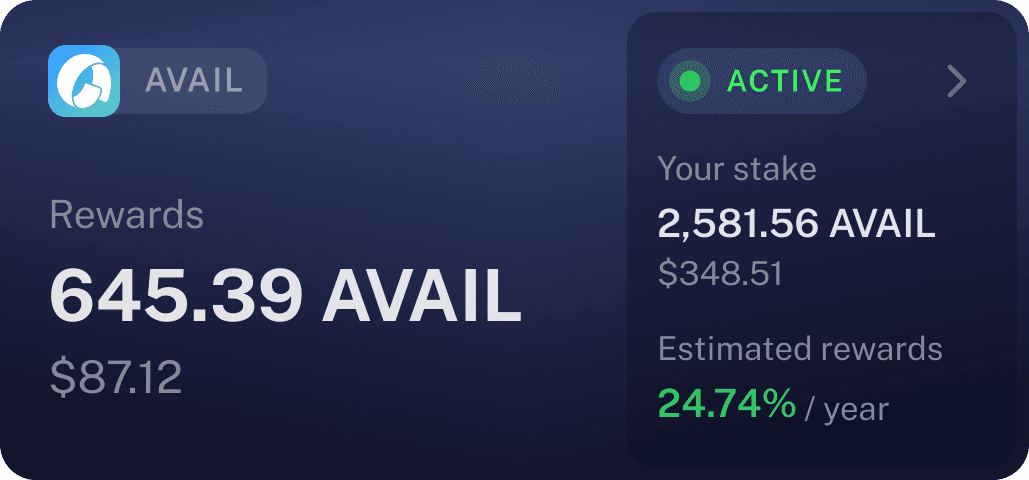 Stake & Earn Avail AVAIL crypto Token