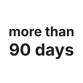 more than 90 days