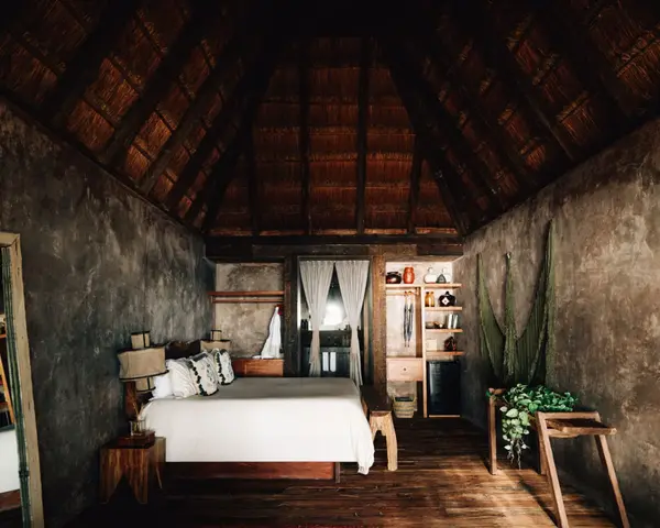 Oceanfront Room with charming design and architecture at Nômade Tulum.