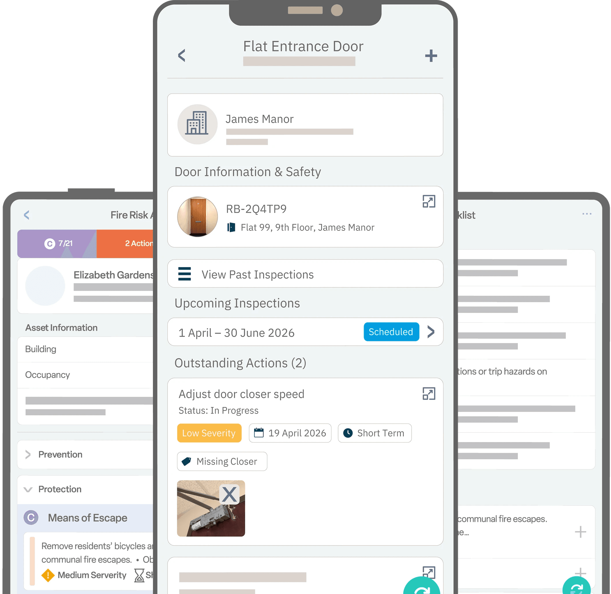 RiskBase app showing assessments