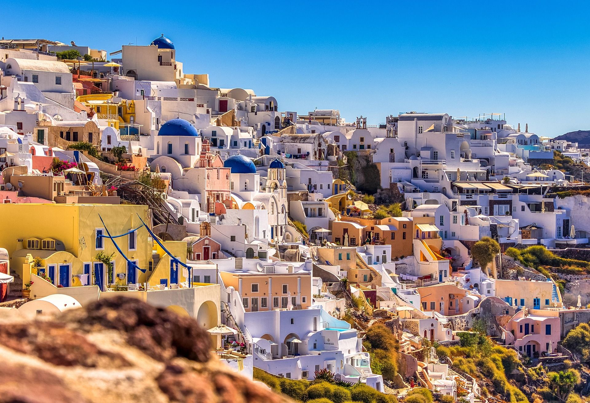 Santorini Cliffside Village Sea View