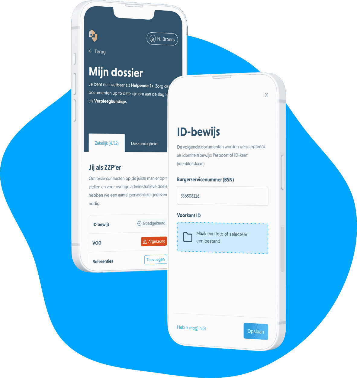 Mobiele telefoons met flexwerk martplaats app van YoungOnes