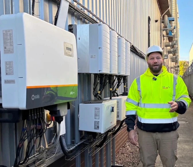 Steve explaining an install on camera