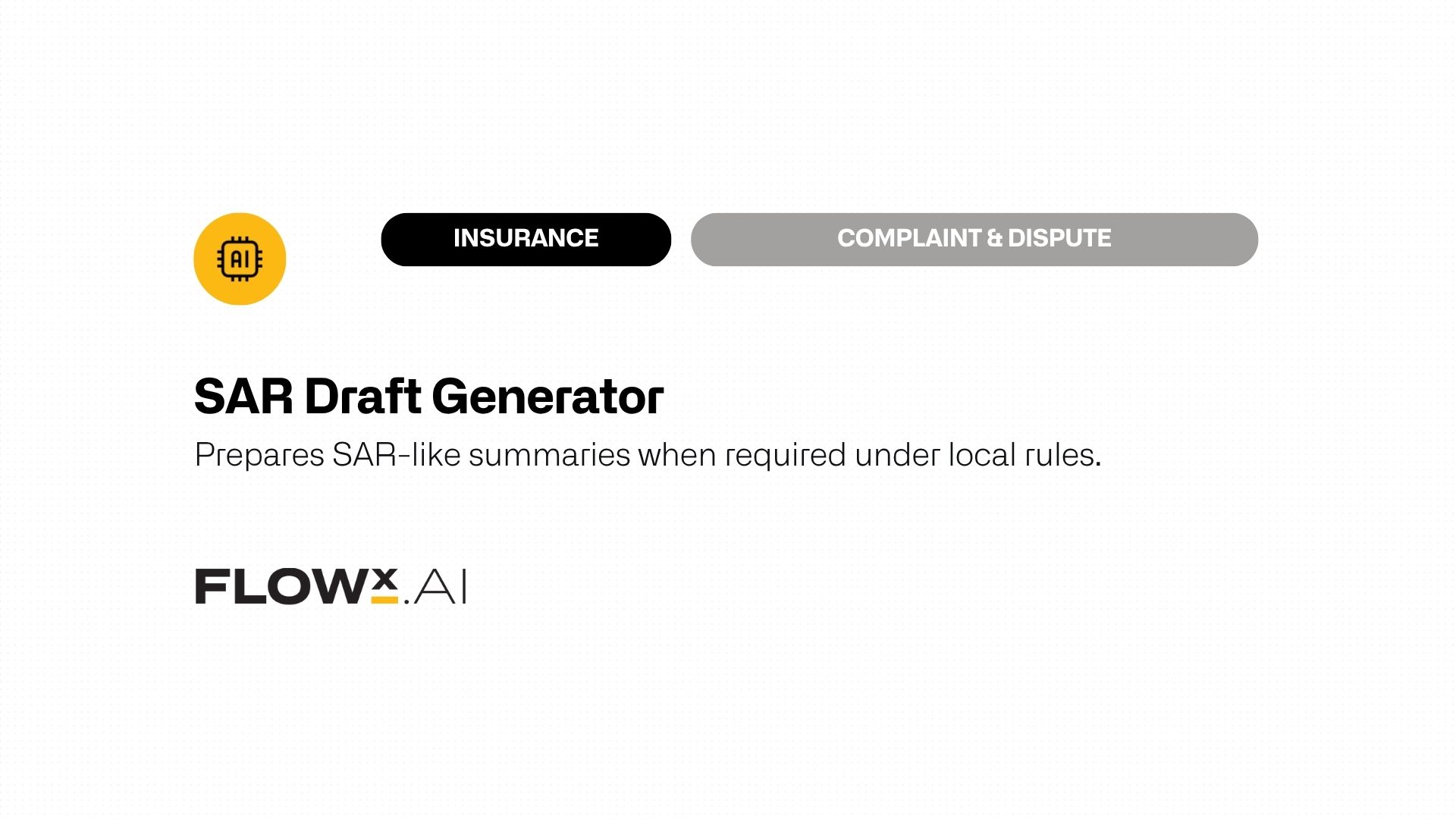 SAR Draft Generator (Insurance)