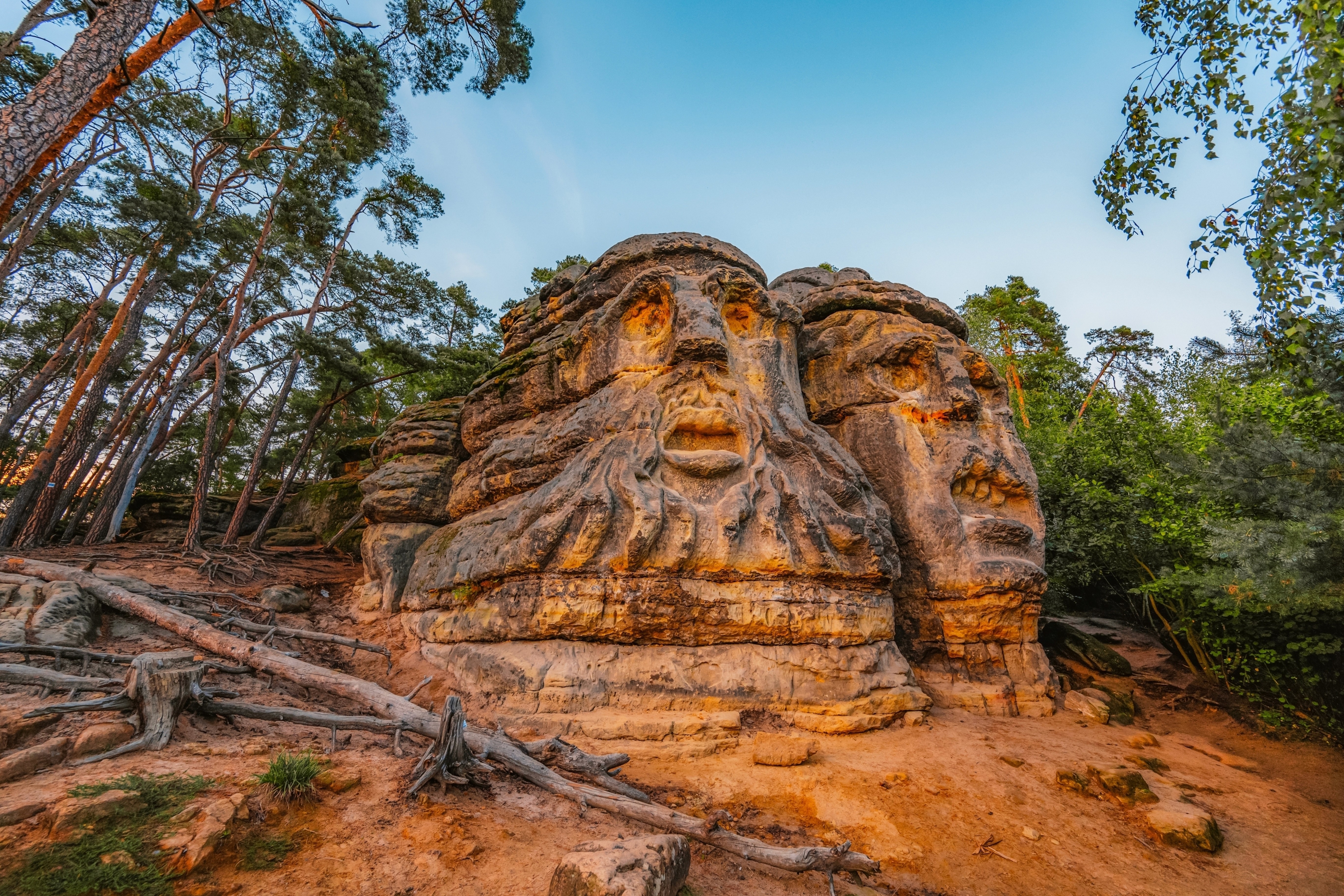 Devil's Heads on Václav Levý trail, Czechia