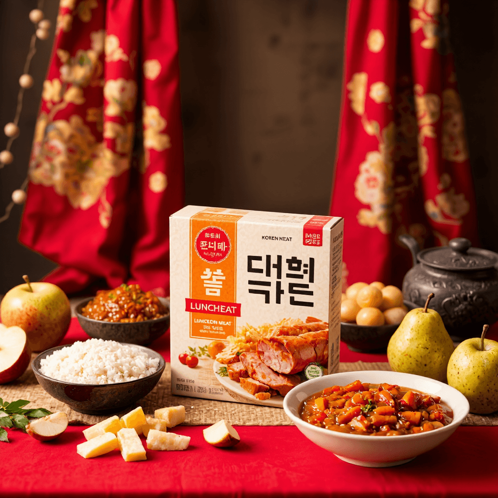 product photography of box of canned meat