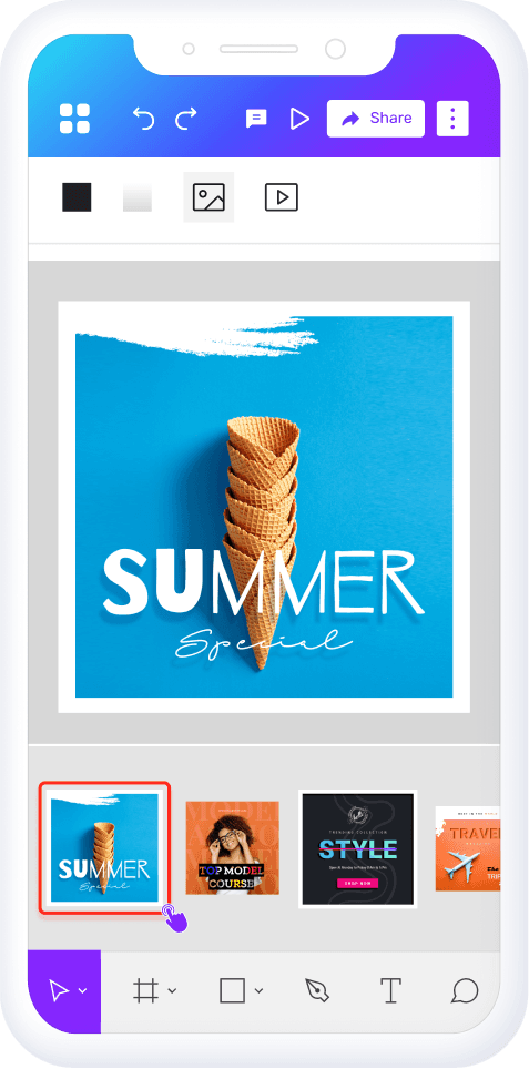Design app in the phone