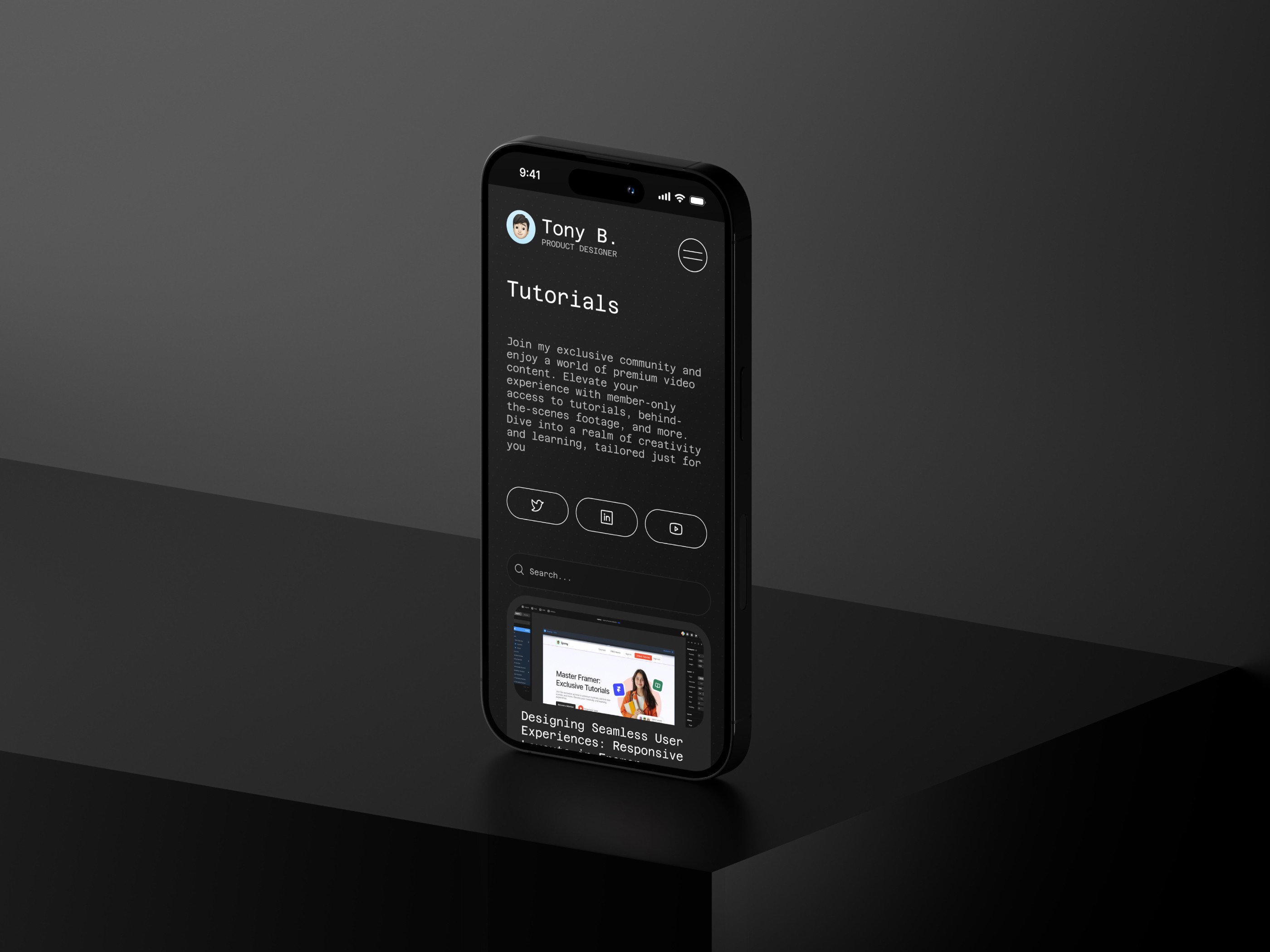 BentoVibe — 高级暗黑专业创意机构官网设计灵感
