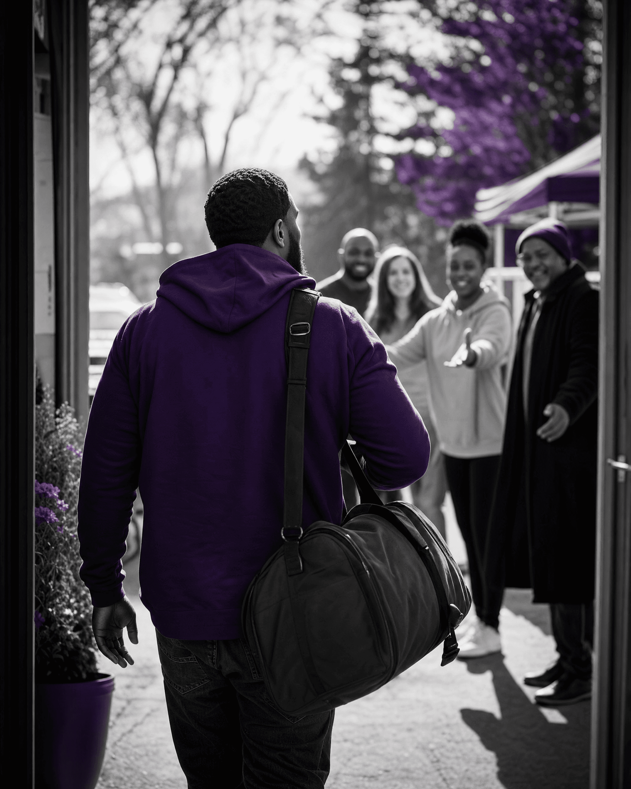 Participant moving into a supportive environment during early reentry.