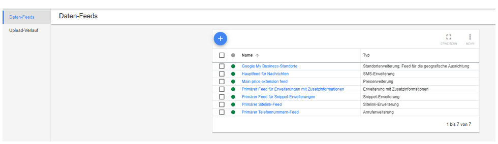 datenfeed erstellen