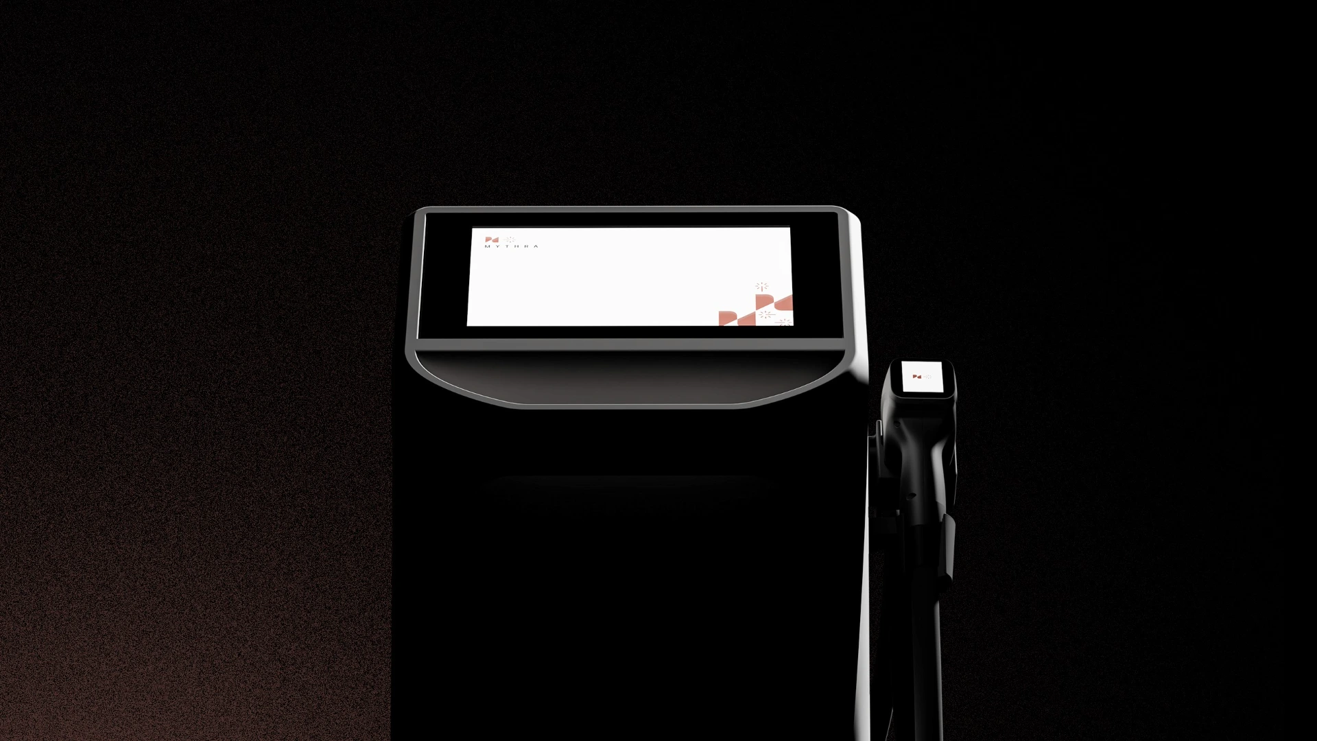 Logo design on device screen by freelance brand identity designer Barcelona.