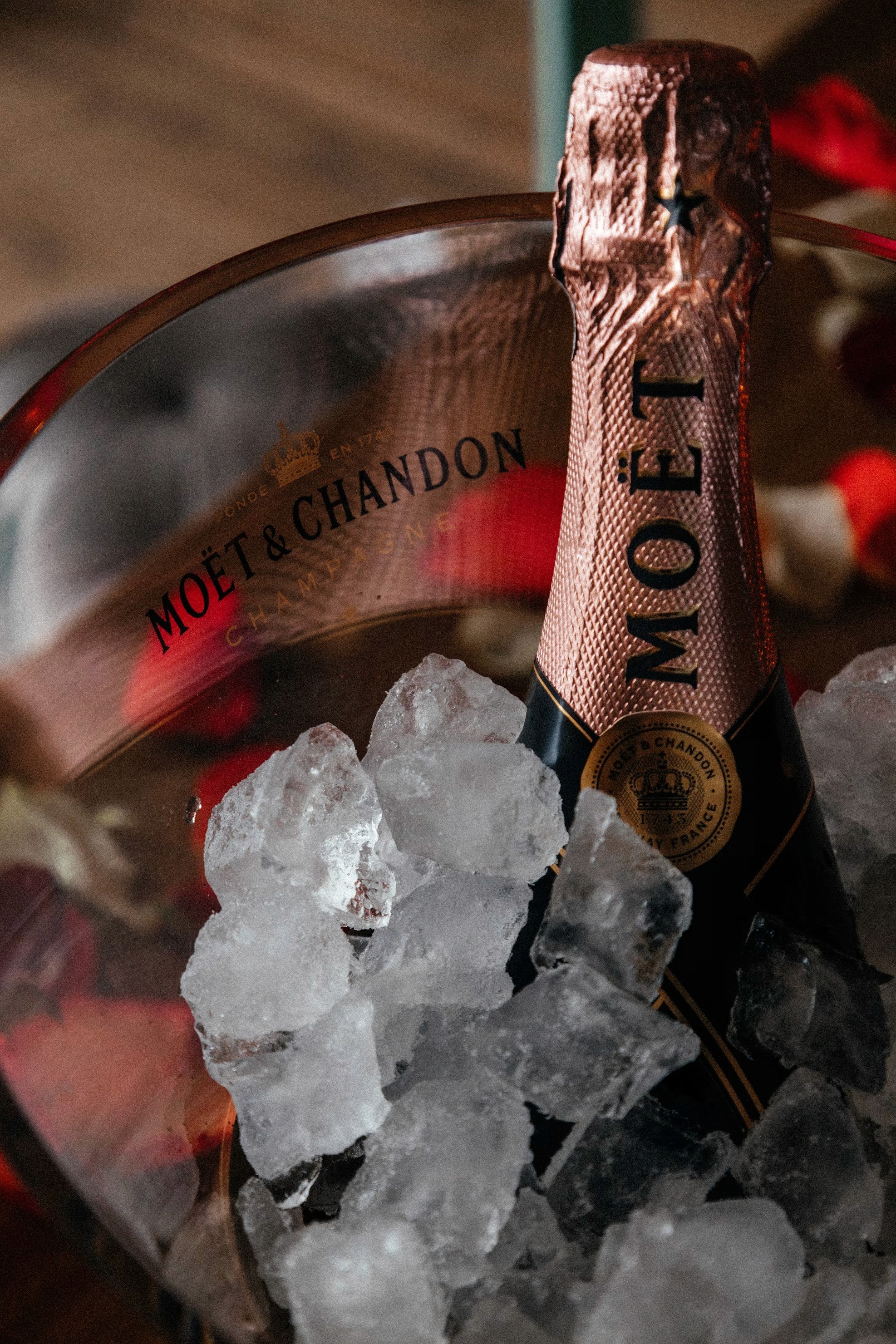 Image of a Moët in some ice